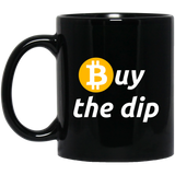 Bitcoin Buy the dip 11 oz. Black Mug