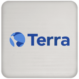 Terra Logo Drink Coaster White